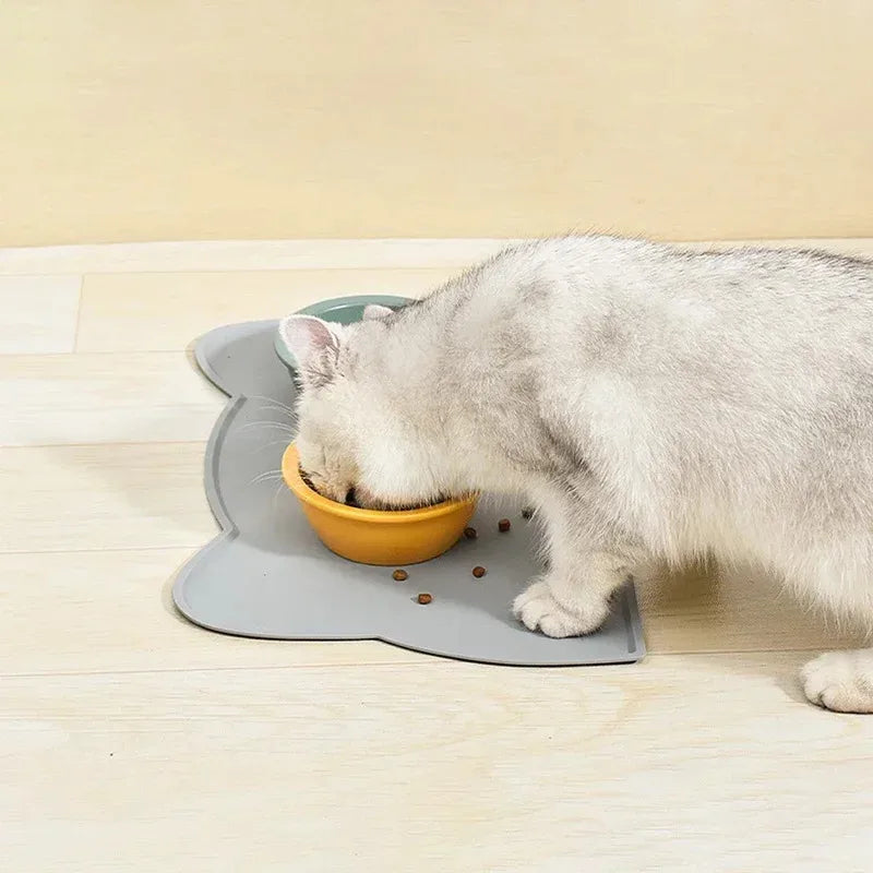 Silicone Pet Feeding Mat – Non-Stick, Waterproof, Anti-Spill Tray Pad for Dog & Cat Bowls