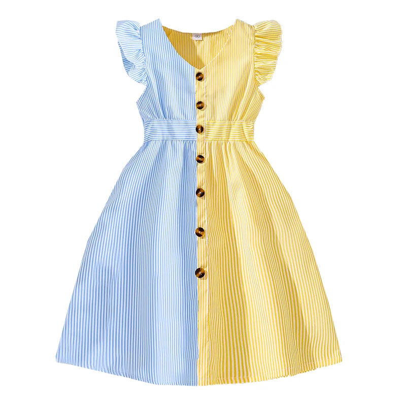Kids Dress For Girls 8-12 Years Summer Girls Dopamine Dress Graduation Birthday Party Event Fresh Sweet Style Girls Dress