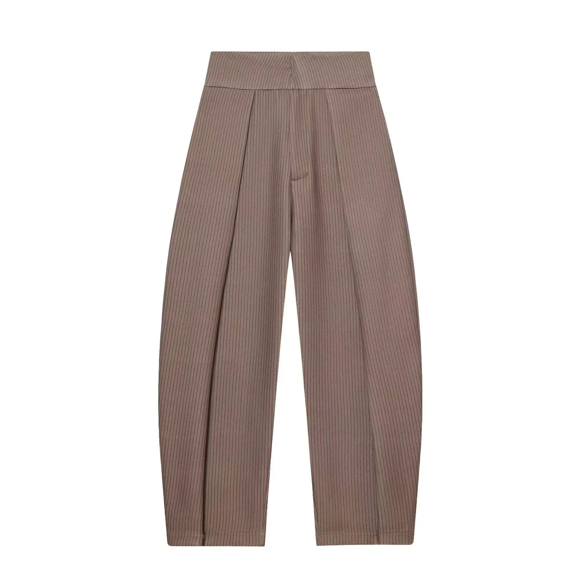 Fashionable Balloon Silhouette Pleated Pants Women's New Arrival Spring Summer Natural Waist Polyester Fiber Casual Trousers