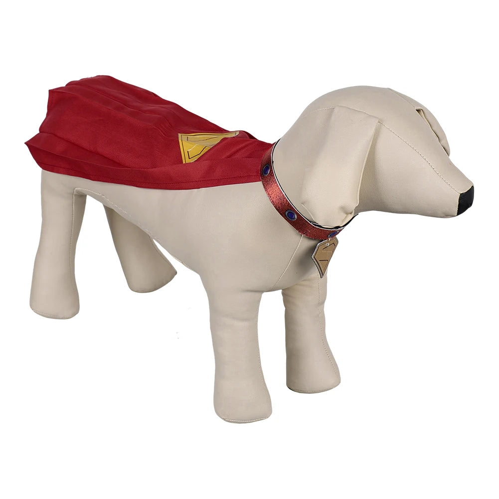 Clothes Clark Cosplay Kent Pet Dog Costume Fantasia Puppy Red Cloak Cape Halloween Carnival Party Disguise Clothing Suit