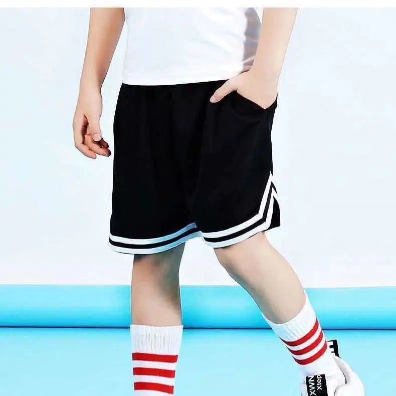 Kids Basketball Shorts Summer Boy Quick-drying Running Football Sports Shorts Children's Leisure Joker Outdoor Beach Pants 5-16Y