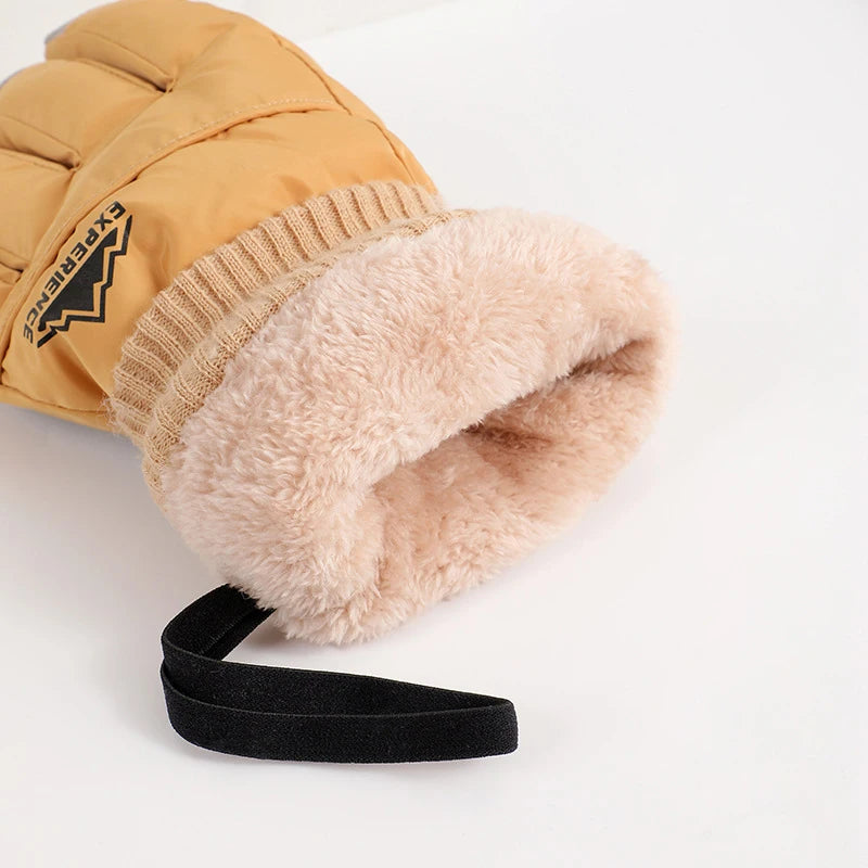 Winter Ski Gloves for Children Warm Thicken Gloves for Boys Girls Outdoor Sports Kids Skiing Riding Mittens Anti Slip