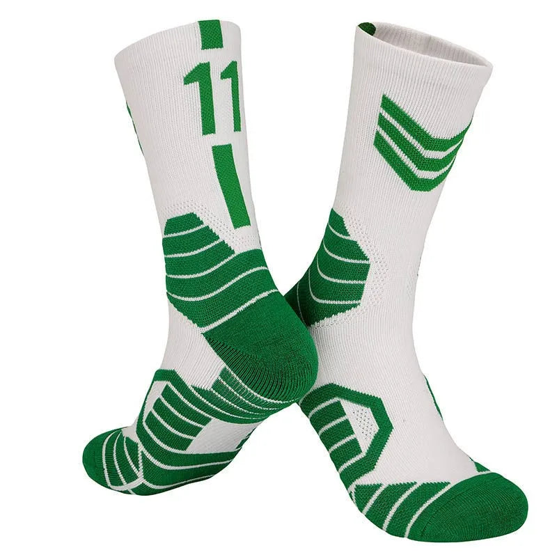 Professional Star Basketball Socks Adults Kids Number 23 Elite Towel Bottom Sports Socks Non-slip Breathable Durable Socks