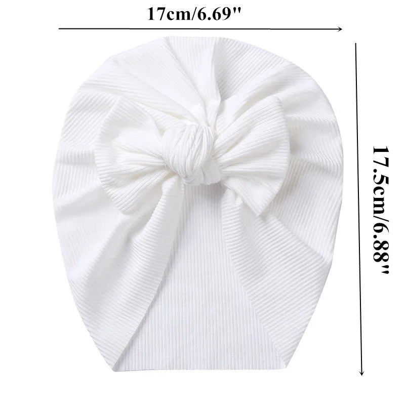Baby Hat Girls Bows Turban Hats Infant Photography Props Cotton Kids Beanie Baby Cap Accessories Children Hats Newborns Bonnet