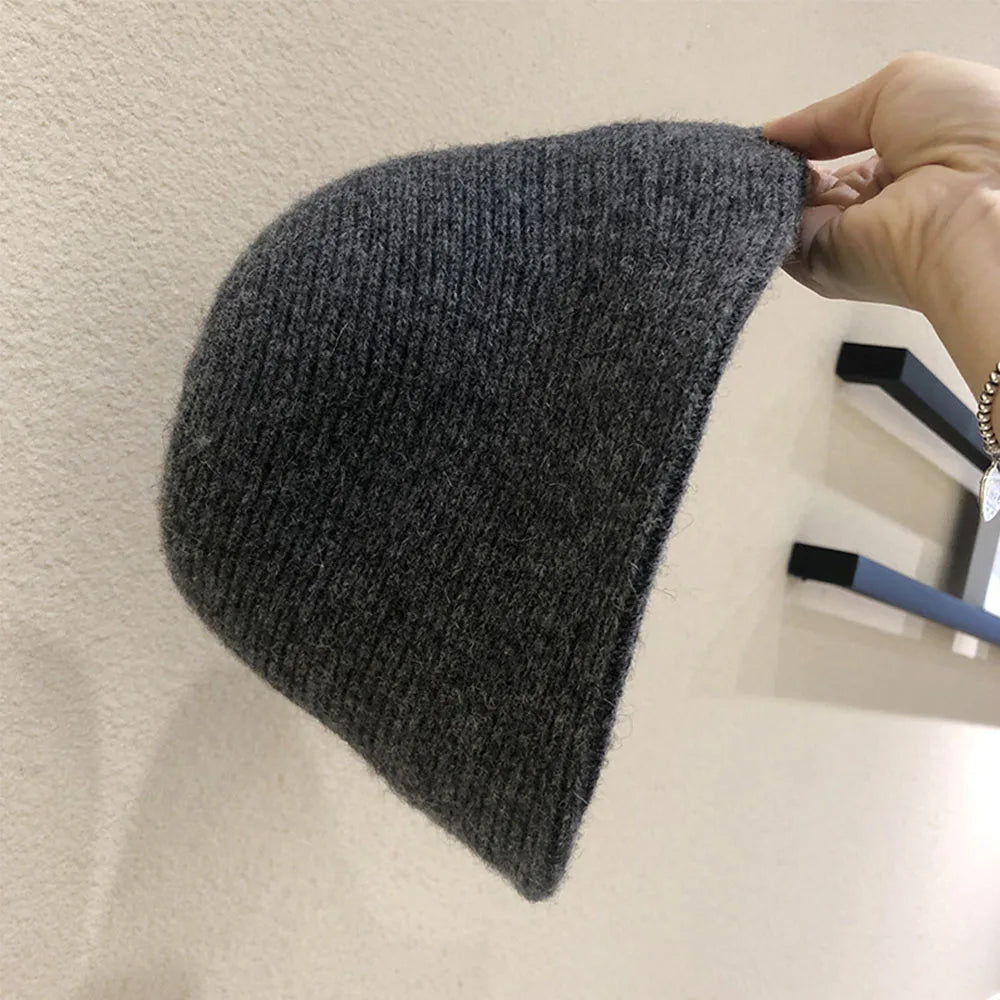 Hip Hop Women Thicken Autumn Knitted Winter Bucket Hat Warm Hats Felt Wool Hat Fishing Cap