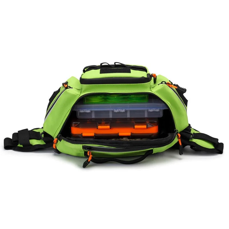 Motorcycle Waist Bag Men Fishing Lure Bag Sports Hunting Fanny Pack Outdoor Hiking Running Rig Pouch Multi-pockets Chest Bag