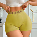 Women's Thin High Waisted Sports Yoga Shorts Solid Fashionable Casual Comofortable Underwear Homewear Fitness Boxer Shorts