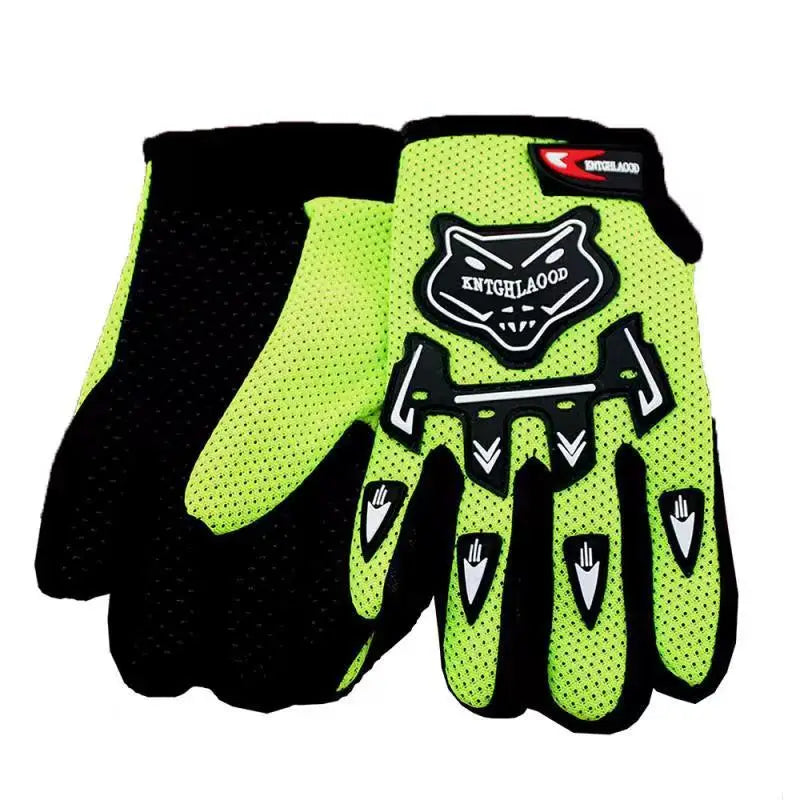 Kids Summer Full Finger Motorcycle Gloves Child Moto Luvas Motocross Leather Motorbike Guantes Children Kids Racing Moto Gloves