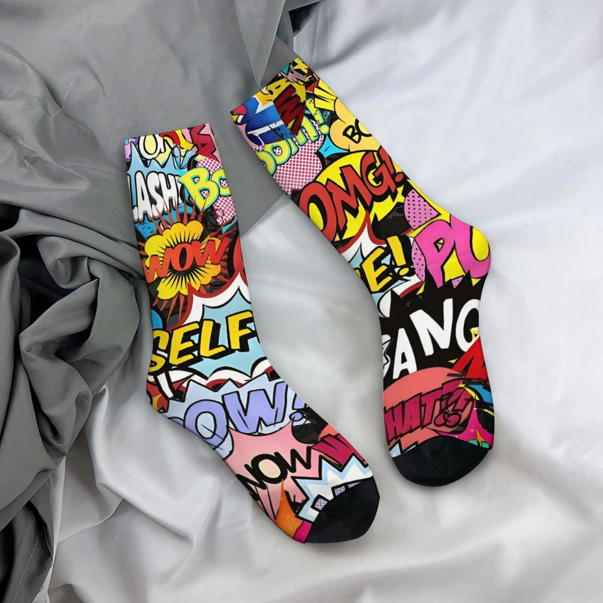 Funny Cartoon Art Style Men's Socks Comfortable and Soft Socks Cartoon Novelty Street Fashion Hip-hop Fun Skateboarding Socks