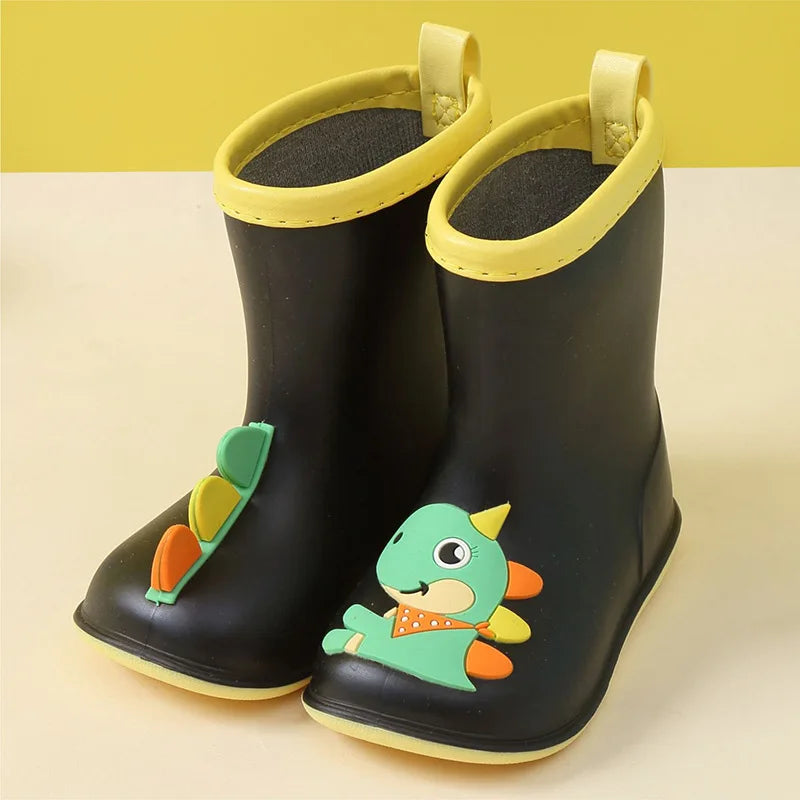 Cartoon children shoes for rain PVC rubber boots kids baby rainboots shoes children's water shoes boys girls rain boots CSH788