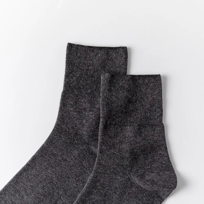 Plus Large Size Man Short Socks Business Cotton Solid Loose Elderly People Sweat-Absorbing Anti-Bacterial Breathable Warm Socks