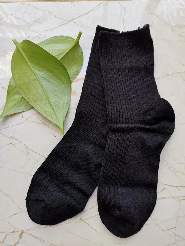 Socks For Women 2024 Autumn Winter Solid Color Warm Breathable Women's Socks Long Fashion Casual stockings women