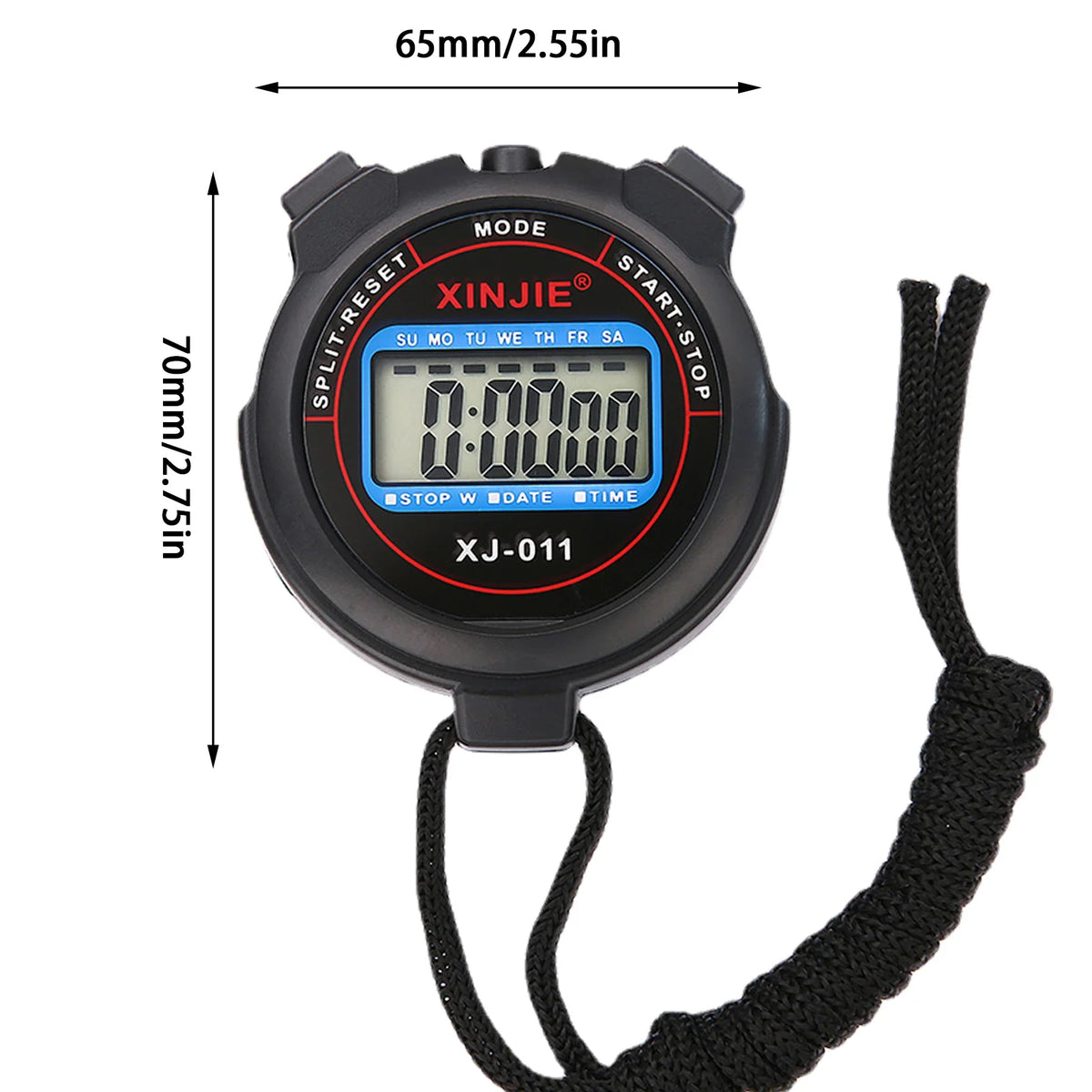 Sports Stopwatch Timer Athlete Referee Timer Portable Waterproof Fitness Timer With Date Display Alarm And Clock For Fitness