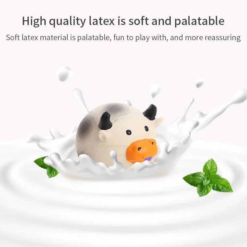 Pet Dog Vocal Toy Durable Dog Chew Toys Pigs Cows Chickens Tough Squeaky Dog Grinding Teeth Toys Pet Latex To Clean Teeth Toys