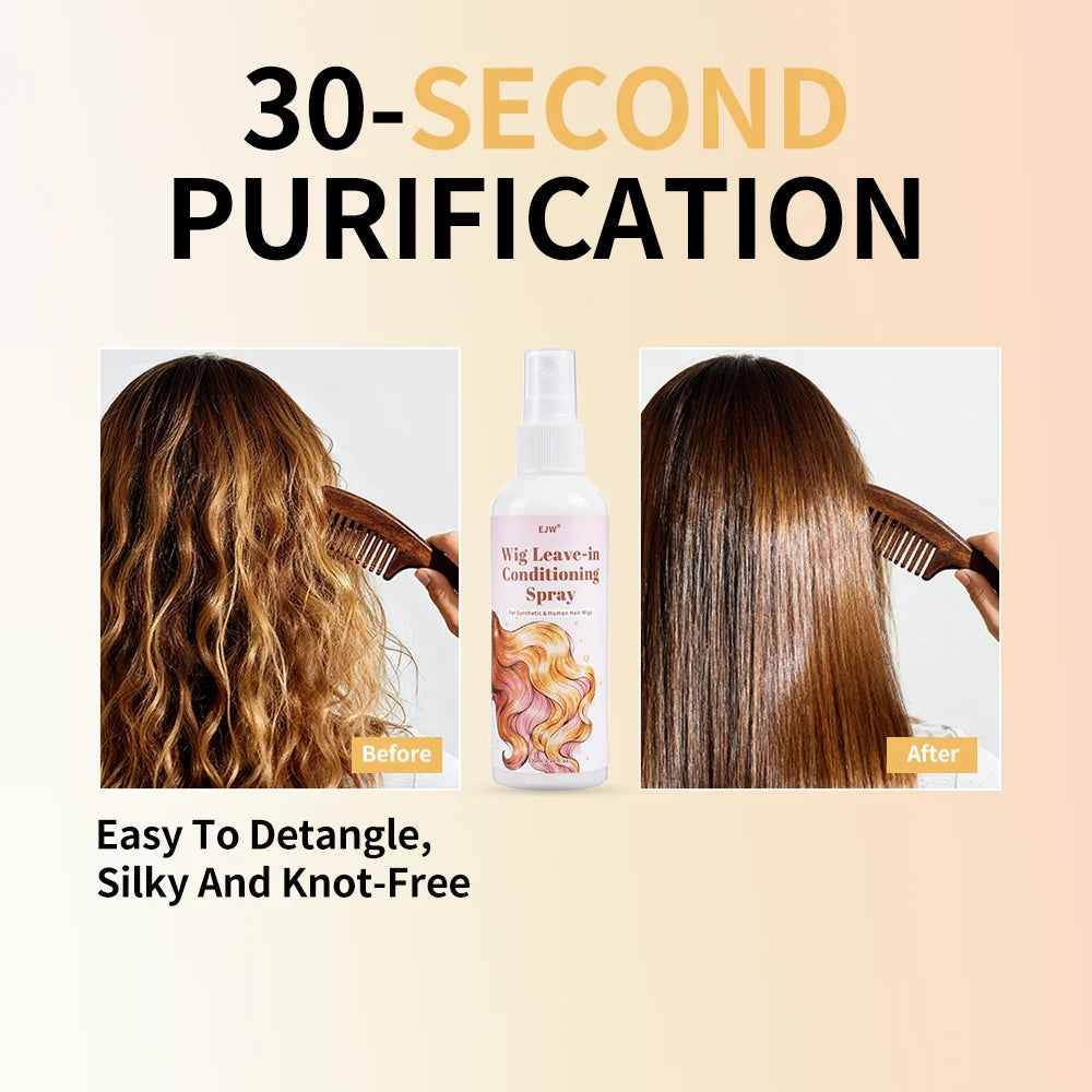 Wig Hair Care Oil Spray, Hydrates & Smooths, Anti-Frizz, Easy Combing, Extends Service Wig Life, 48H Fragrance Lock.