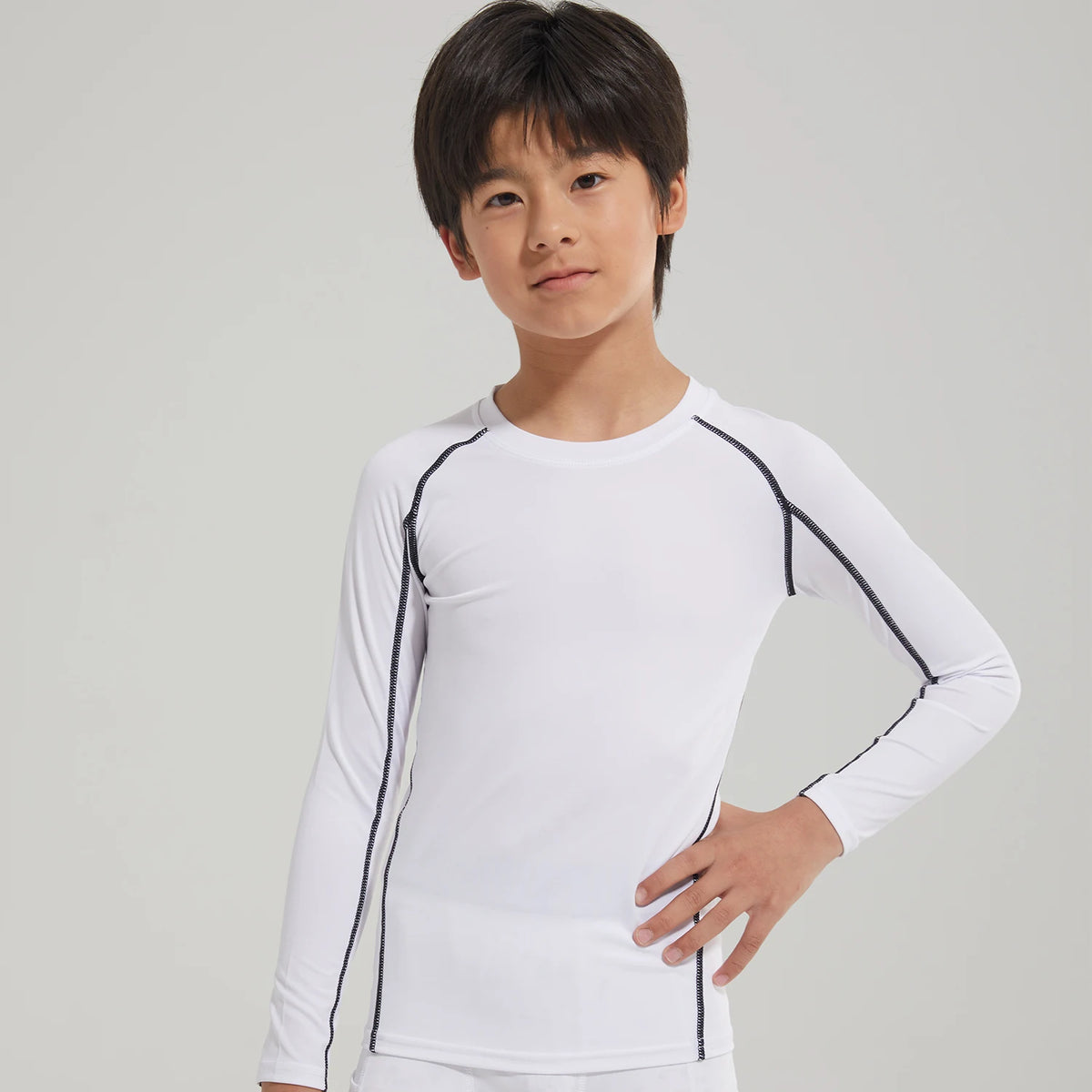 Boys Compression Shirts Long Sleeve Football Undershirt for Kid Quick Dry Athletic Baseball Youth T-Shirt Base Layer