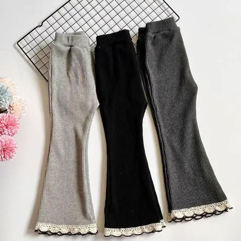 0‑6Y Children Kids Pants Girls Boys Cotton Leggings High Waist Big PP Pants Spring Autumn Casual Soft Fashion Long Trousers