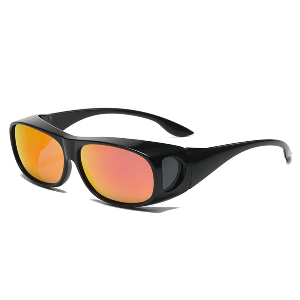 Sunglasses Fit Over Glasses for Men Women, Wrap-Around Glasses UV400 Protection for Driving and Outdoor