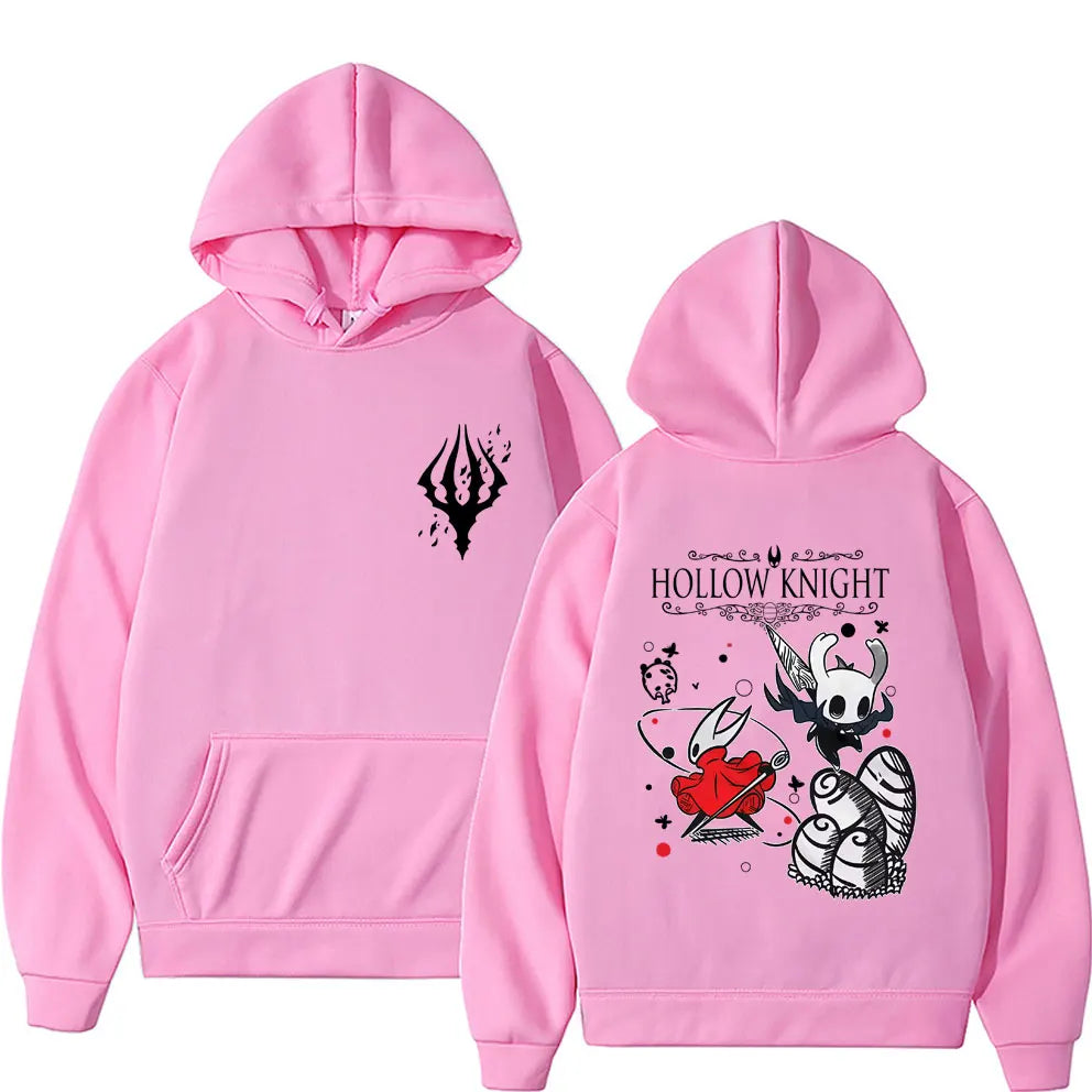 Hollow Knight Double Sided Graphic Hoodie Men Women Game Lover Pullover Hoodies Men's Fashion Cartoon Oversized Hooded Tracksuit