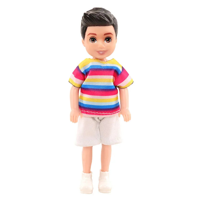 Fashion Wear Kids Toys Doll Clothes Mini Dress Dad Mom Baby Family Outfit Accessories For Dolls DIY Birthday Gift