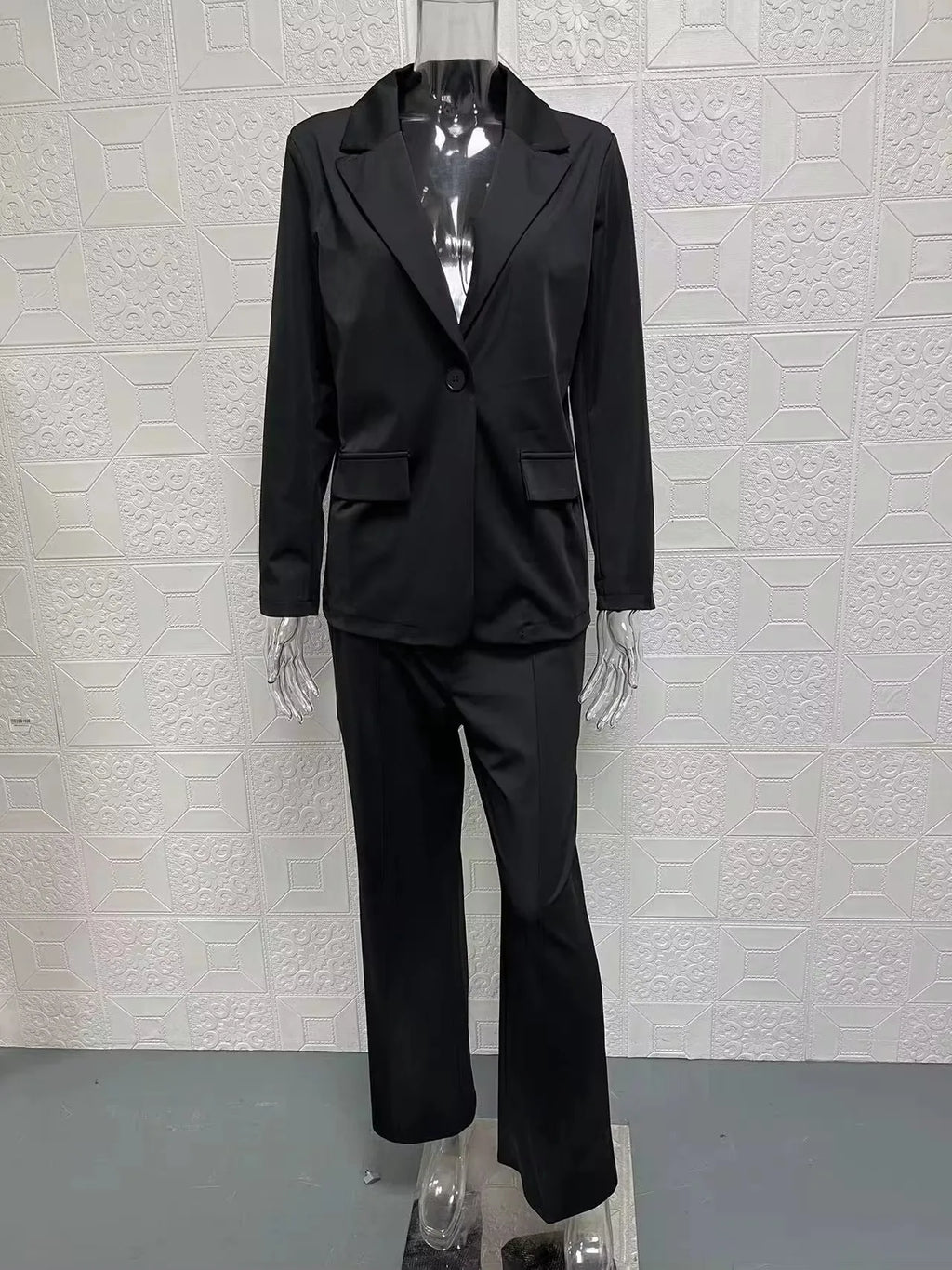 European and American Fashion Lapel Slim Fit Cardigan Temperament Suit