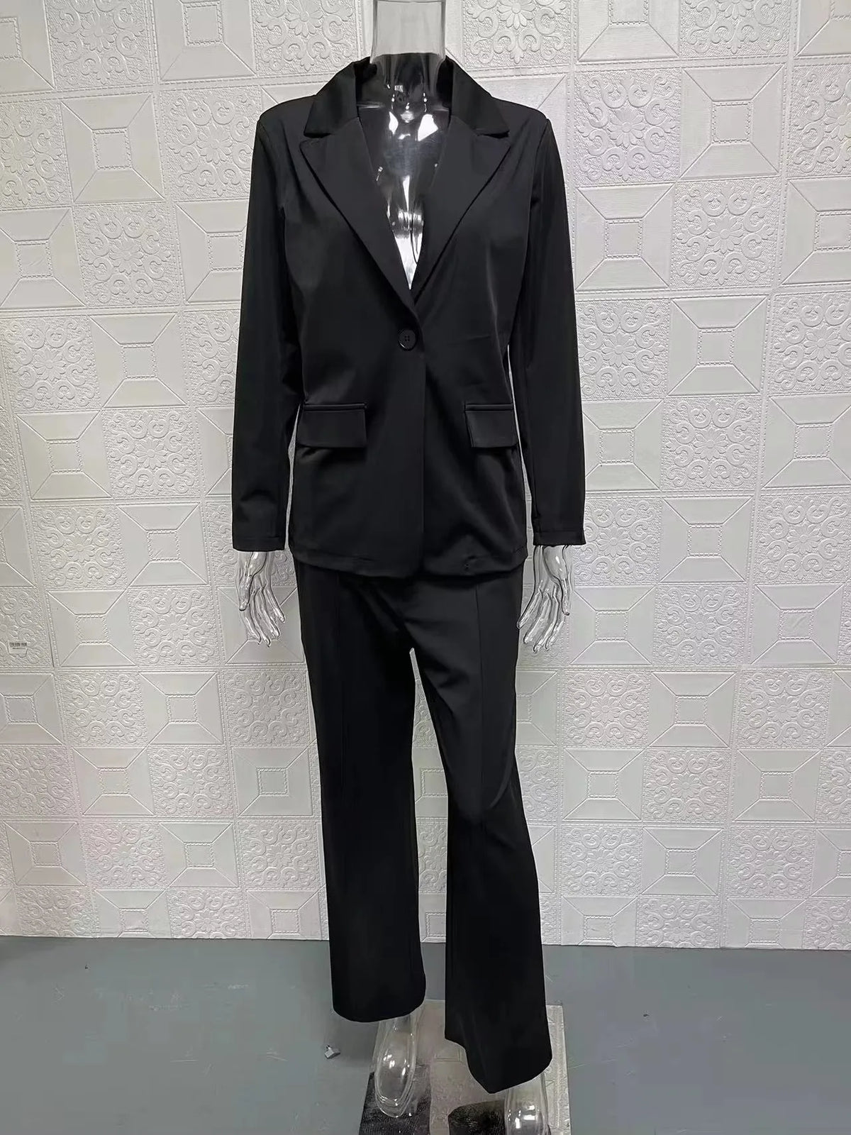 European and American Fashion Lapel Slim Fit Cardigan Temperament Suit
