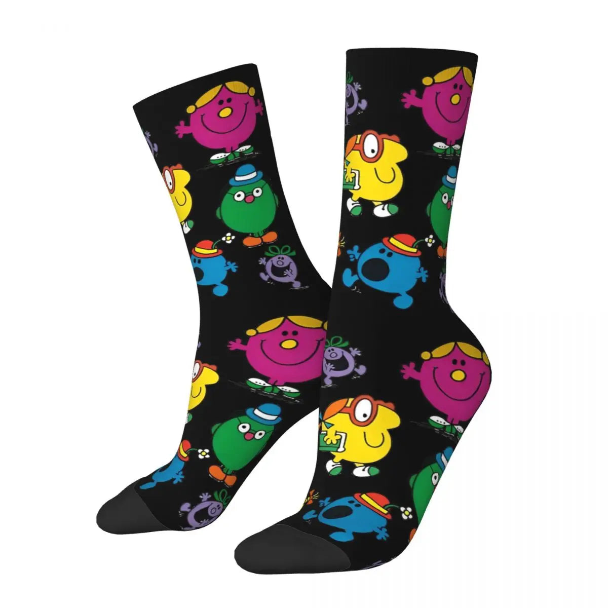Mr. Men Little Miss Socks Cartoon Kawaii Stockings Autumn Anti Sweat Men's Socks Medium Soft Graphic Outdoor Sports Socks