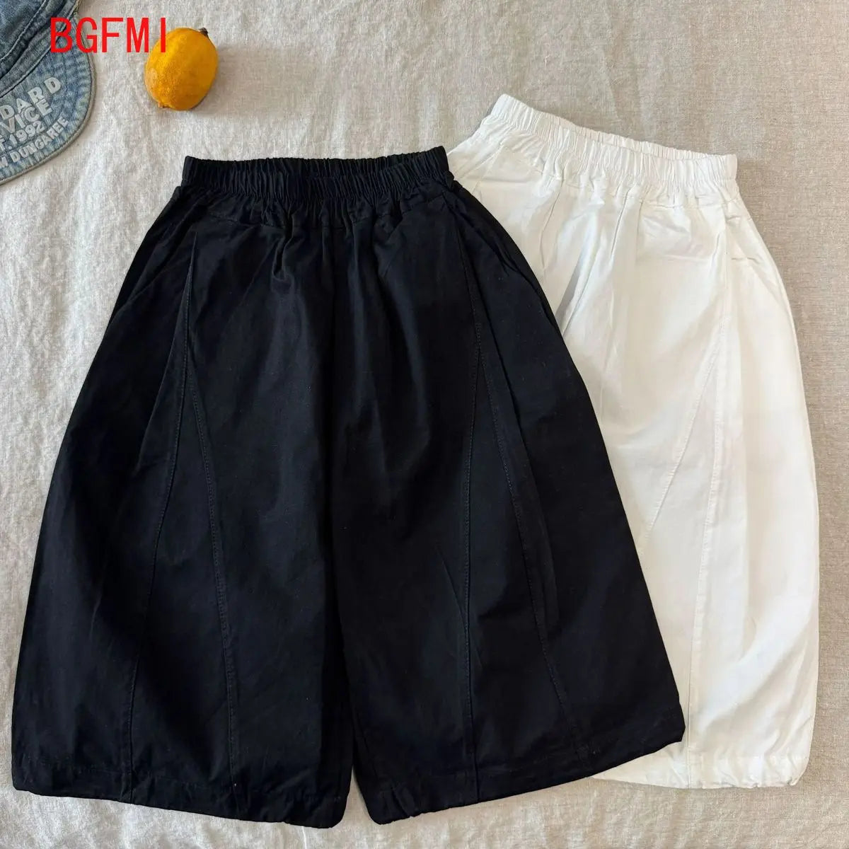 Baby Boys Loose Casual Sweatpants White&Black Pants Kids Jogger Spring Autumn Solid Girls Outerwear Ankle-length Trousers 2-10Y