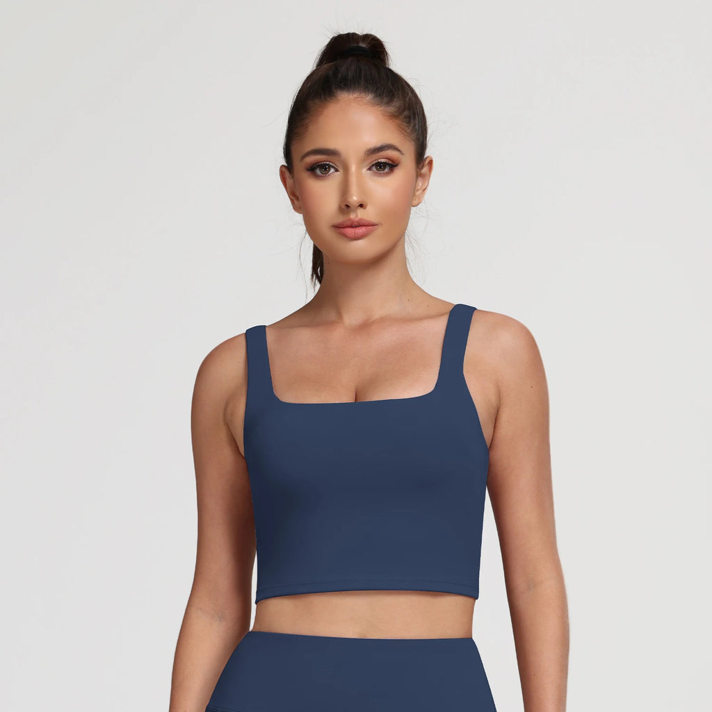 Women Sports Bra with Padded Beautiful Back Crop Top Yoga Vest  Gym Fitness Athletic Brassiere Gym Running Bra Sportswear