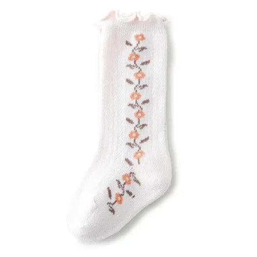 Kids Socks For 0-5 Years Girls Autumn Winter Cotton Print Children's Girls Socks Soft Beauty Toddler Princess Long Sock