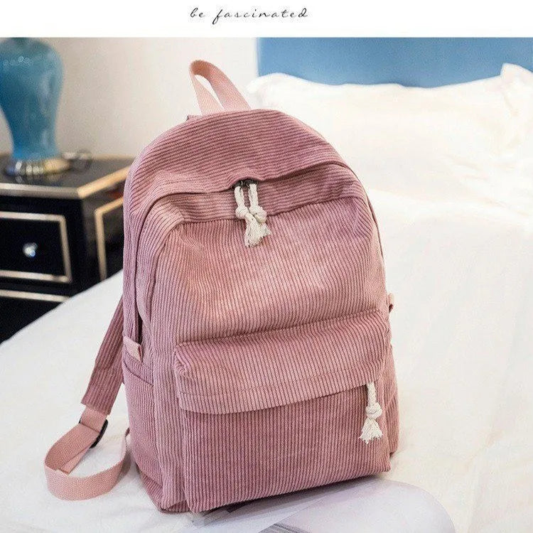 Personalized corduroy kids Backpack custom name embridery kindergarten schoolbags for children girls boys solid baby Bags Gifts