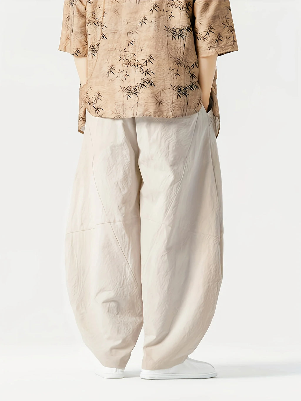 FGKKS Men's Pants Fashion Brand New Chinese Style Cotton Spring Luxury Casual Loose Oversize Male Wide Leg Trousers