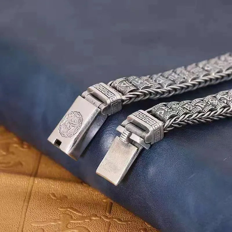 925 Sterling Silver Bracelet Vintage Men Bracelet for Man Women Fashion Simple Engagement Wedding Jewelry Gifts High Quality