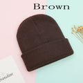 Dad Mother Kids Baby Hats for Girl Boy Newborn Beanie Infant Candy Color Winter Autumn Family Warm Knitted Parent Children Hat