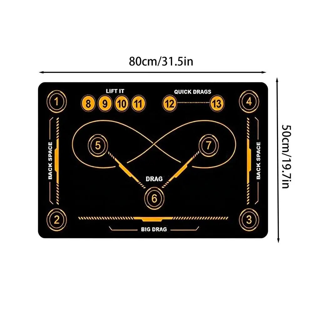 Hockey Training Mat Indoor Outdoor Quiet Non-Slip Large Stickhandling Pad Training Equipment For Adults Kids Soccer Lovers