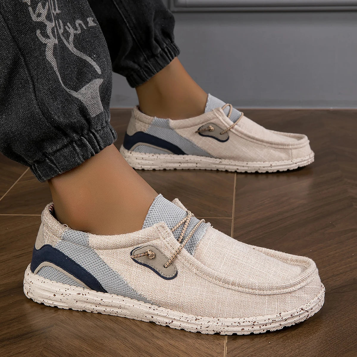 Men's Loafers Lightweight Comfortable Wide-Size Casual Sport Shoes for All Seasons Daily Wear Flat-Soled Men's Footwear