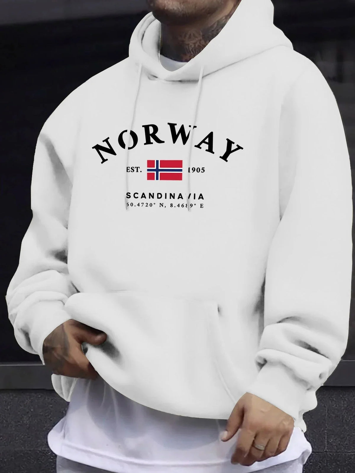 New NORWAY Print Men Winter Hoodie Woman Fashion Fleece Sweatshirt Casual Fall Clothes Y2k Oversized Hoodie Coat
