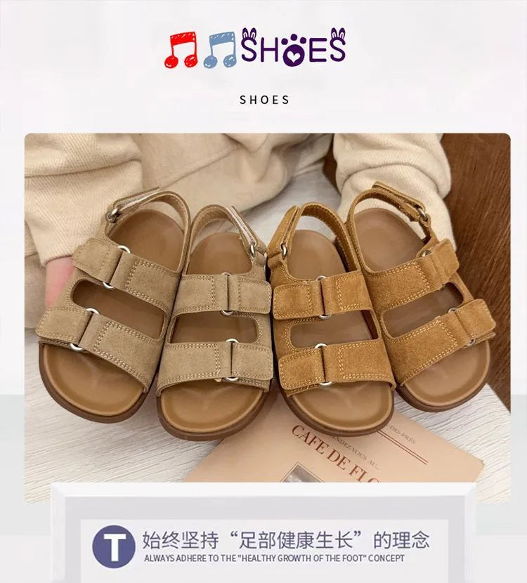 Kids Summer New Sandals Slippers Boys Girls Beach Soft Sole Toddler Non Slip Durable Cute Sandals Non Slip Breathable Children