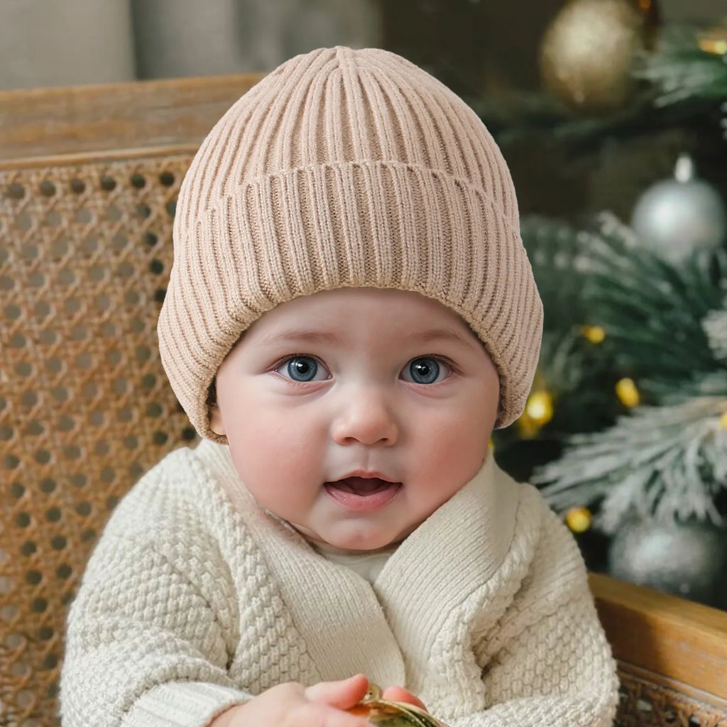 Knitted Hat For Boys And Girls Caps Fashion Simple Children Warm Skullies Beanies Cap Solid Toddler Kid Autumn Winter Beanie Hat