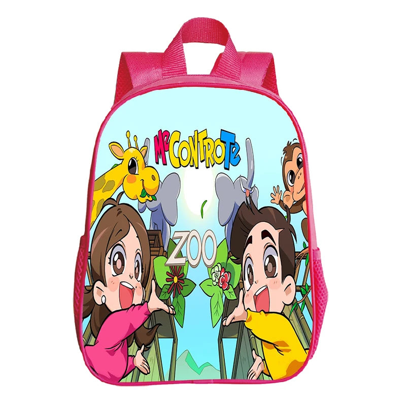 Kids Pink Backpack Me Contro Te Print Kindergarten Bag School Bags for Preschool Girls Cute Bookbag Toddler Softback Book Bags