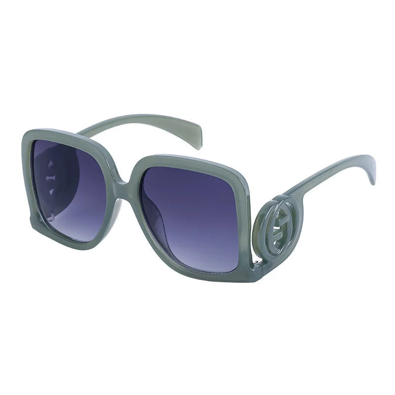 New Sunglasses for Women Retro Fashion Sun Glasses Polygonal Splicing Color Blocked Eyeglass Luxury Design Uv400