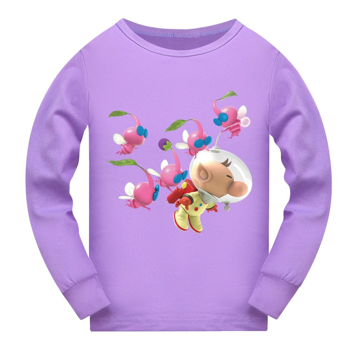 Newest PIKMIN 4 WIKI Costume Kids Cartoon Pajama Sets Baby Girls Long Sleeve Tops Pants 2pcs Set Teenager Boys Casaul Sleepwear