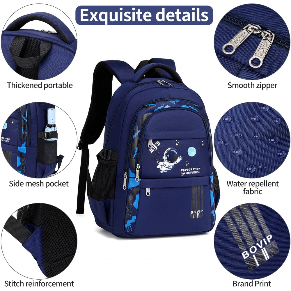 Kids Backpack for Boys Girls Astronaut Lightweight Bookbags School Bags Backpack for Elementary Middle School Waterproof