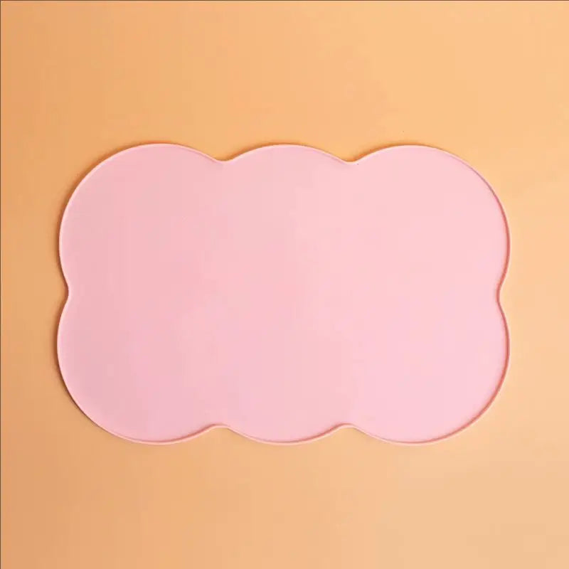 Silicone Pet Feeding Mat, Leak-Proof and Non-Slip Feeding Mat for Dogs and Cats, Oval Bowl Mat