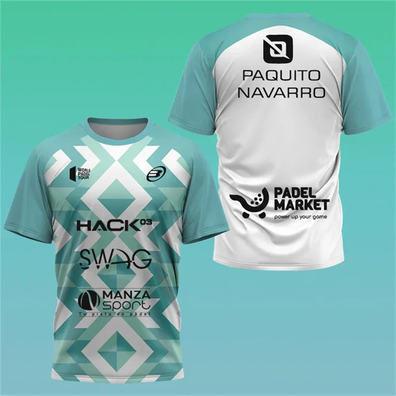 Fashion Men's Tennis Sportswear T-Shirt Boutique Outdoor Badminton Table Tennis Training Clothes Summer Short-Sleeved Loose Tops