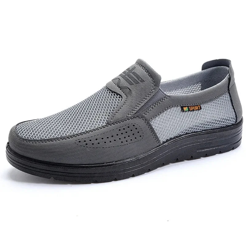 Mesh Slip On Men Casual Loafers Breathable Non Slip Soft Rubber Sole Summer Daily Driving Walking Shoes