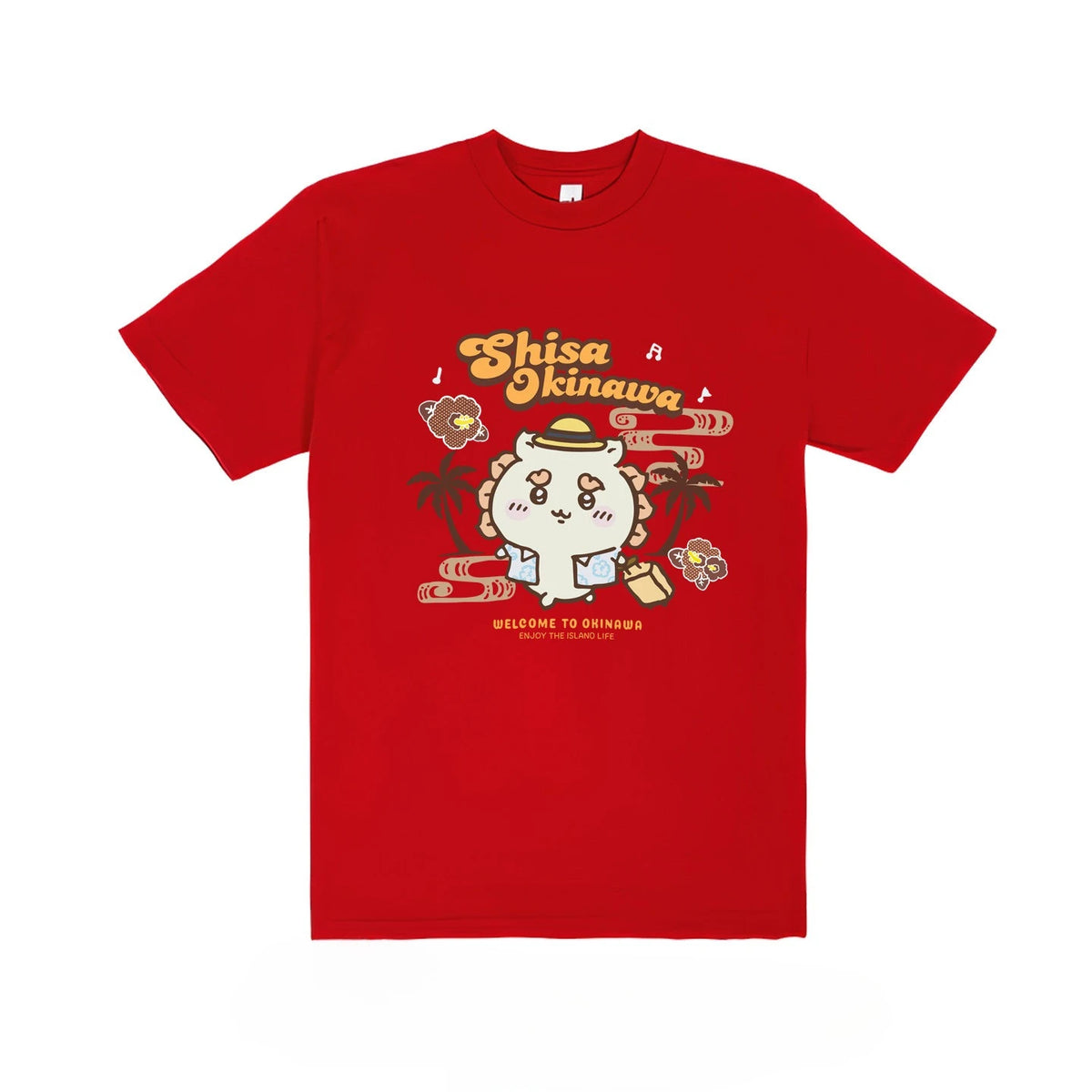 Chiikawa Shisa Okinawa Limited‑Edition Graphic T‑Shirt, Loose Half‑Sleeve Summer Casual Short‑Sleeve Streetwear Daily Top