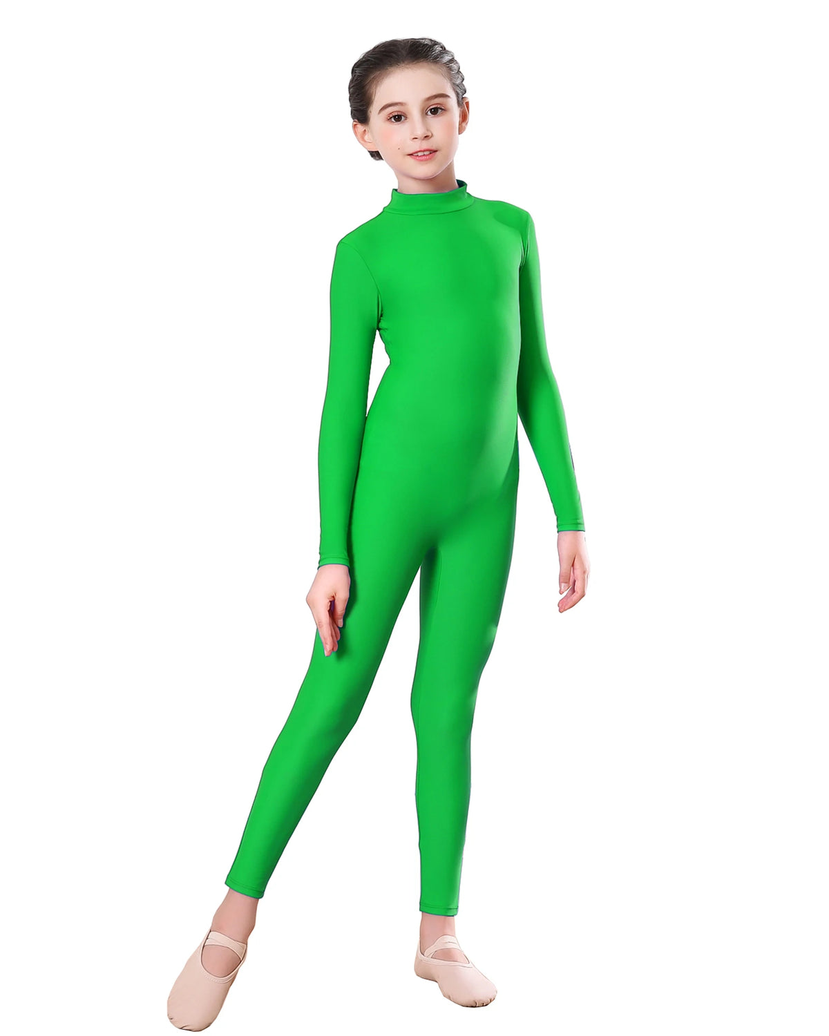 Kids Ballet Skate Dance Wear Girls Gymnastics Bodysuit  Long Sleeve Bodysuit Children Jumpsuit Wear Training Performance Wear