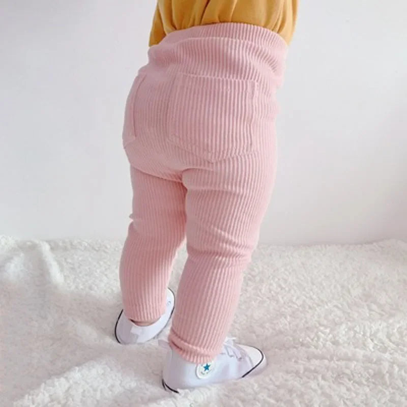 Baby Girls Boys Pants Kids High Waist Cotton Big PP Pant Spring and Autumn Girl Leggings Trousers Children Clothes 0-6 Years