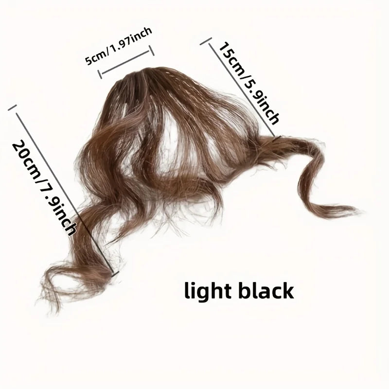 Women's bangs wig pieces are made of synthetic fiber, simple and natural, suitable for all ladies to wear as wig accessories.